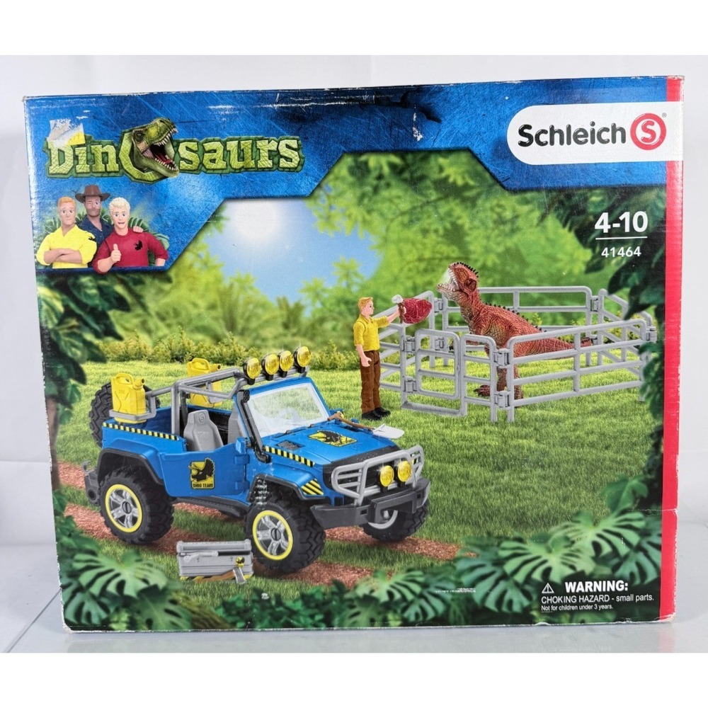 Schleich Dinosaurs Off-Road Vehicle with Dino Outpost Playset # 41464 New Sealed